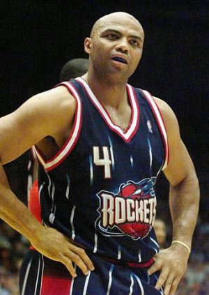 Maillot De Basket Houston Rockets Charles Barkley 4 Engrener Retro Bleu
